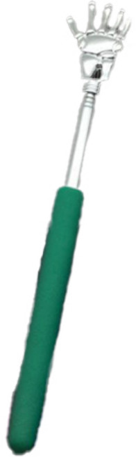 COOLATHOME 늘어나는 휴대용 길이조절 닭발 효자손, 그린, 1개