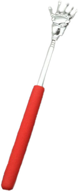 COOLATHOME 늘어나는 휴대용 길이조절 닭발 효자손, 레드, 1개