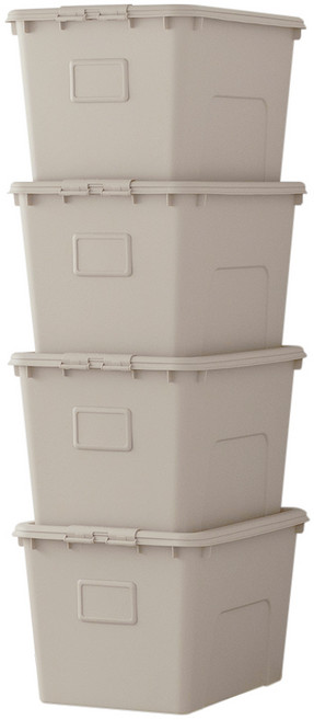 리빙숲 온도 리빙박스, 클레이그레이, 4개