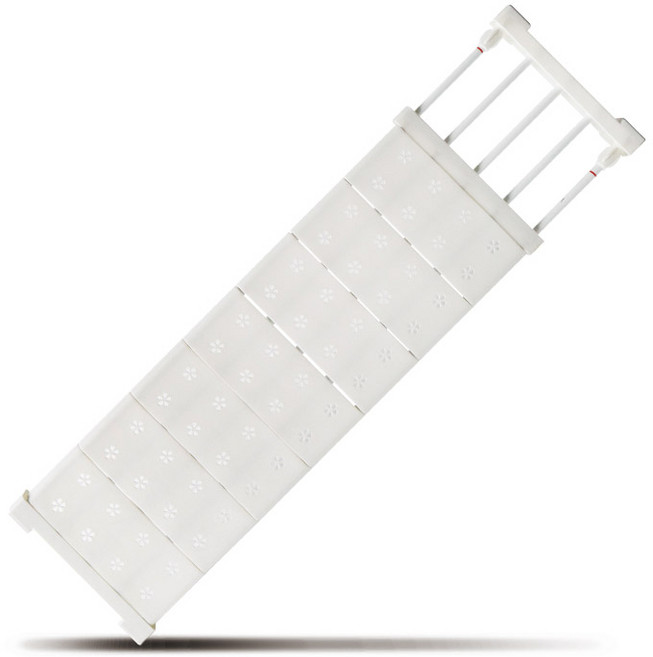 마켓플랜 압축 폭조절 선반, 1개, 화이트