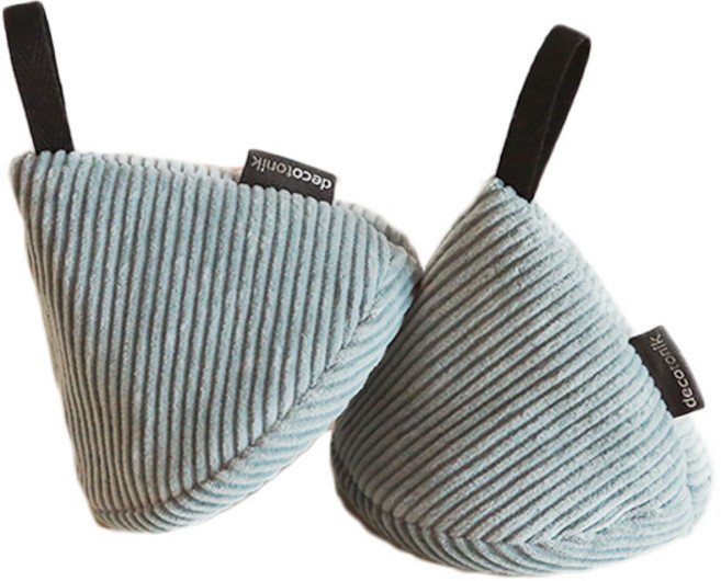 데코토닉 소프트 코듀로이 고깔 주방장갑, 블루, 1세트