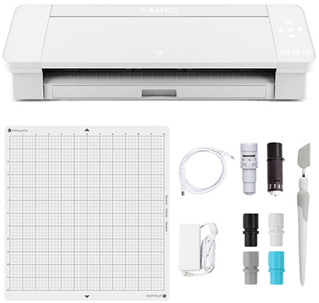 실루엣 카메오 4 수동 날 스페출라 세트, 화이트, 1세트