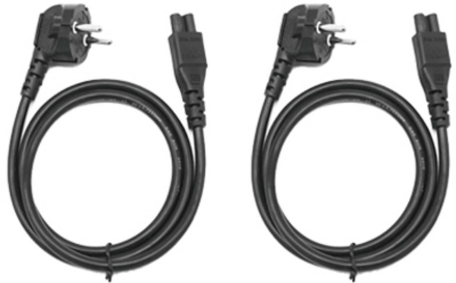 애니포트 플러스 10A 크로바형 노트북 파워코드, 2개, 1.8m