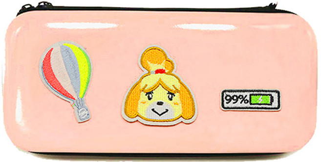 쵸미앤세븐 닌텐도스위치 스위치라이트 동물의 숲 하드 파우치 핑크 여울, 1개