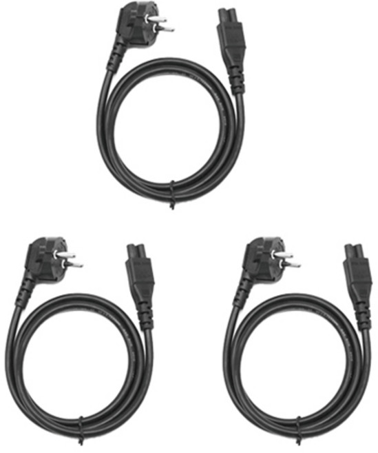 애니포트 플러스 10A 크로바형 노트북 파워코드, 3개, 1m
