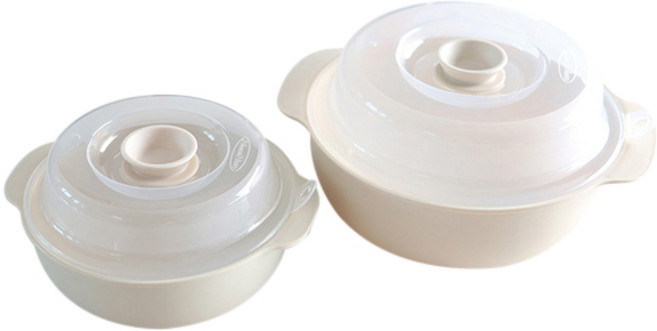 니드앤니드 전자레인지 스마트 찜기 소형 + 대형 세트, 아이보리, 1세트