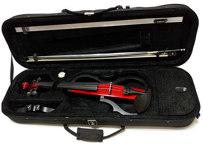 CANNON 전자바이올린 풀세트 A타입 사각케이스 포함, 레드 + 랜덤 발송, Cannon 3-Band EQ., 1개