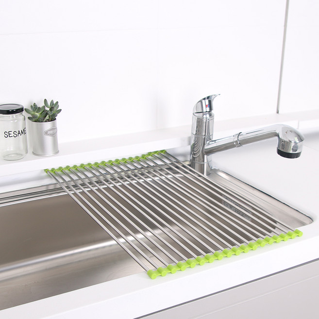 리빙해피 싱크롤 선반 18롤, 그린, 1개