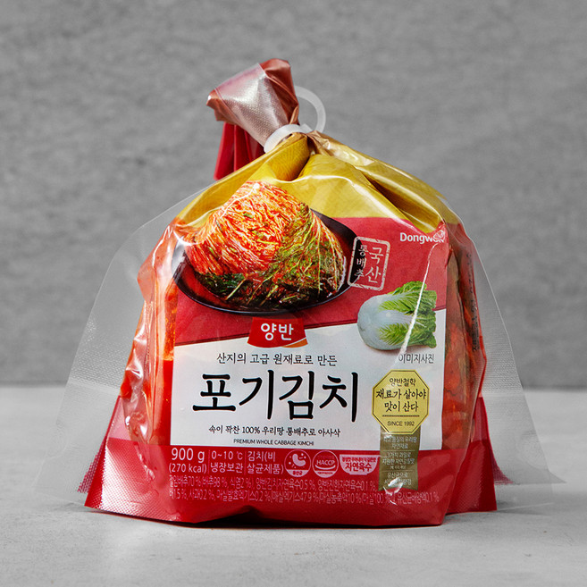 양반 산지 포기김치, 900g, 1개