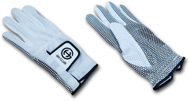 지에이치 남성용 쿨메쉬 실리콘 골프장갑 왼손용 2p, 화이트, 2개