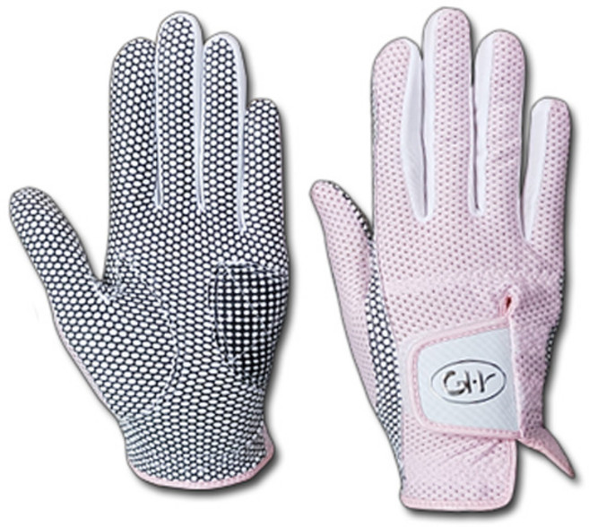 지에이치 여성용 쿨메쉬 실리콘 골프 양손용, 핑크, 1개