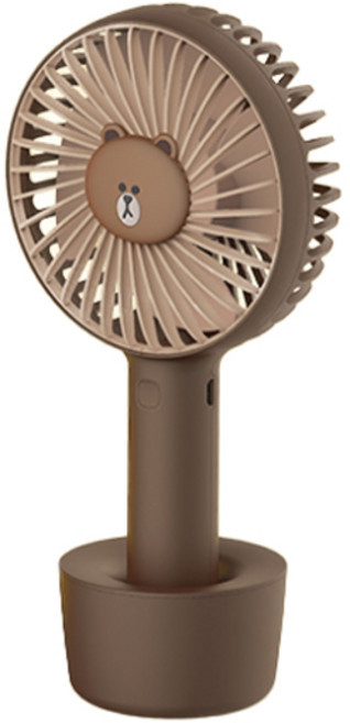 루메나 N9-FAN PRO 라인프렌즈 휴대용 선풍기, 브라운