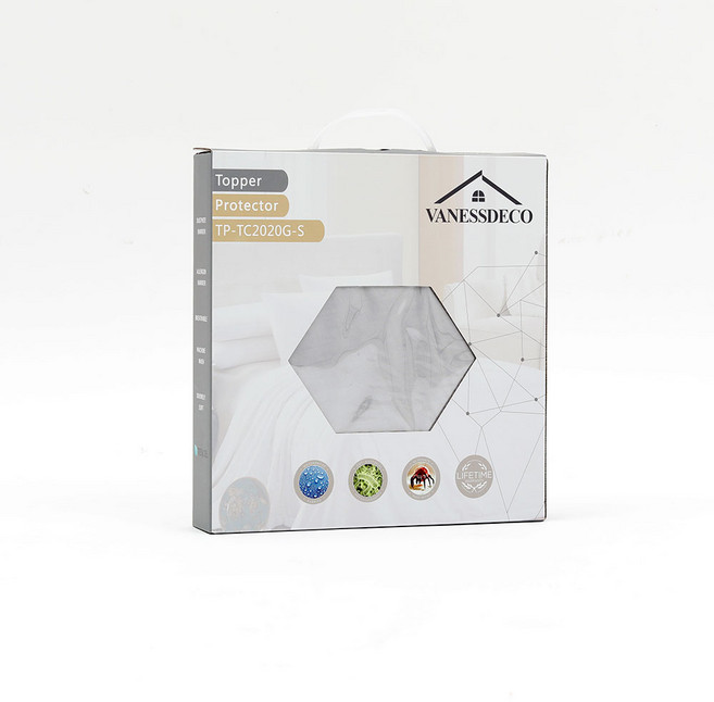 바네스데코 프리미엄 텐셀 방수 토퍼 커버, 그레이