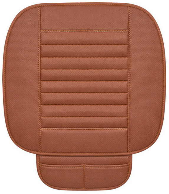 차량용 가죽 방석 시트 커버, 브라운, 1개