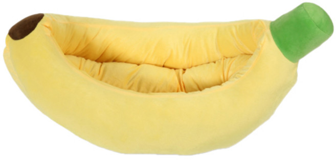 귀여운 바나나 반려동물 방석, 옐로우, 1개