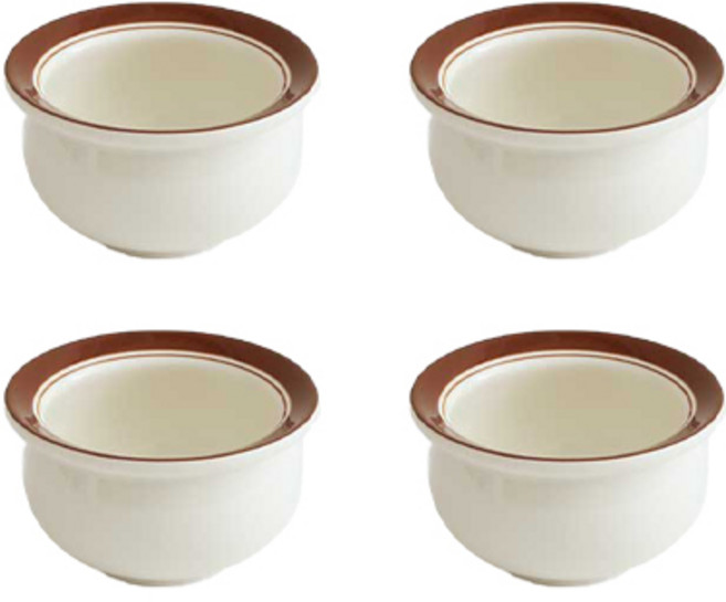 에라토 허니 볼 공기, 브라운, 4개