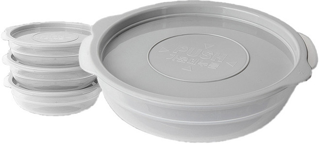 아카시아리빙 쿡앤밥 밀폐용기세트, 1세트, 450ml(4P)