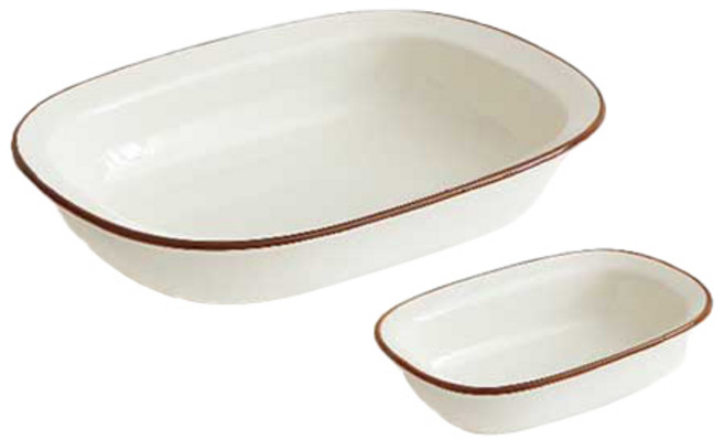 에라토 허니 타원 파스타 접시 + 미니볼, 브라운, 1세트