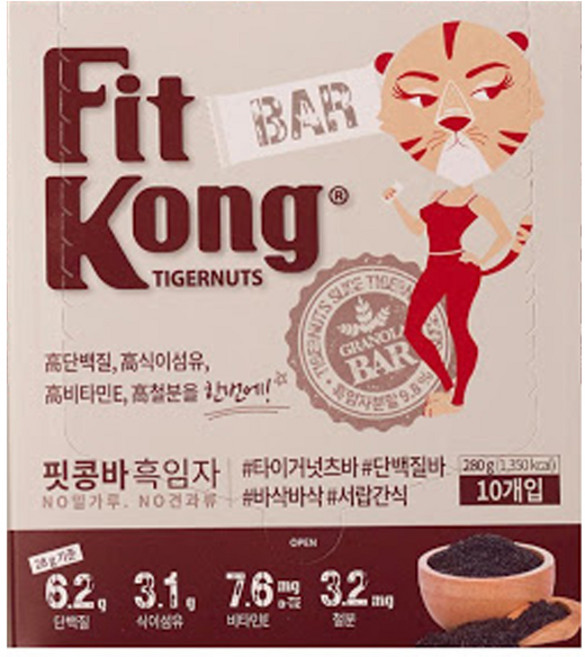 핏콩 흑임자 바, 28g, 10개