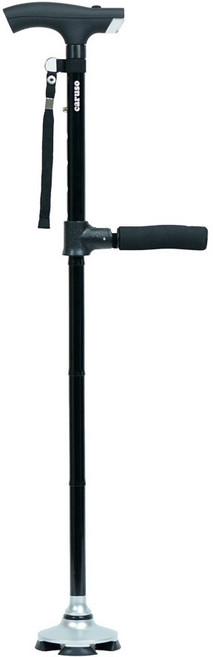 카루소 2단조절식 환자용 어르신 지팡이 02-C830 프리미엄 플러스 L + 보관주머니, 1세트