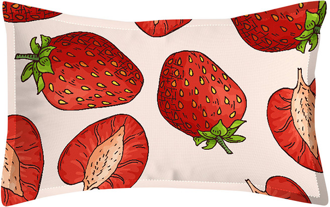 마켓A 과일패턴 스위트 새틴 베개커버