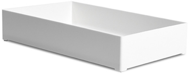 블럭마트 주방 서랍장 정리 플라스틱 보관함 특대형, 화이트, 1개