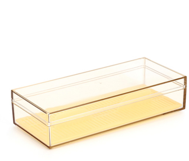 마이스타일 문일케미칼 사각 뚜껑 수저통, 옐로, 1개