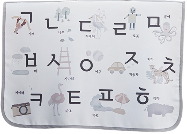 베베데코 차량용 단면 자석 햇빛가리개, 리틀 한글, 1개