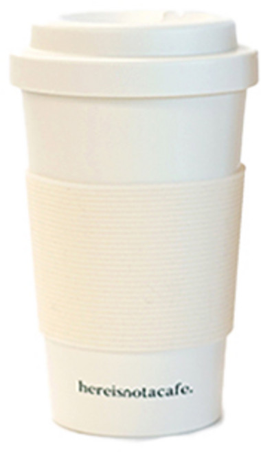 히얼이즈낫어카페 낫카페 샌드 리유저블 텀블러, 크림, 420ml