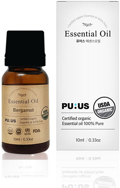 퓨어스 유기농 베르가못 오일, 10ml, 1개