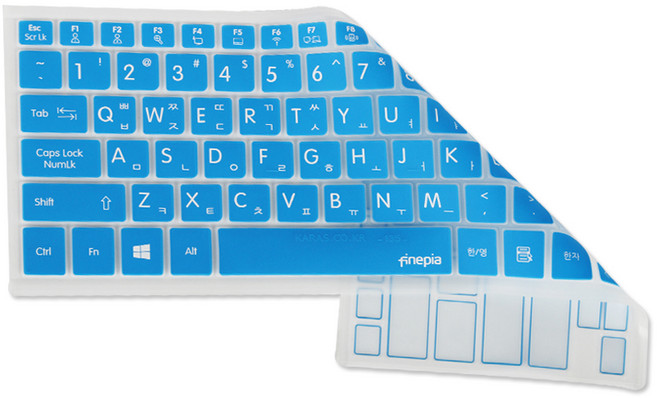 파인피아 갤럭시북 이온 NT950XCJ-KN58 문자인쇄 키스킨 B타입, BLUE, 1개
