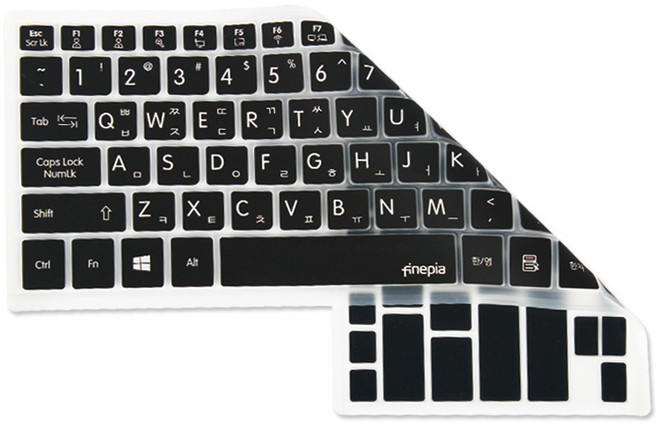 파인피아 갤럭시북 이온2 NT950XDZ-A58AW WIN10용 문자인쇄 키스킨 A타입, 블랙, 1개