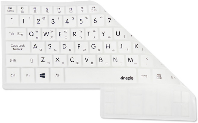 파인피아 갤럭시북 이온 NT950XCR-A54M 문자 인쇄 키스킨, A타입 화이트, 1개
