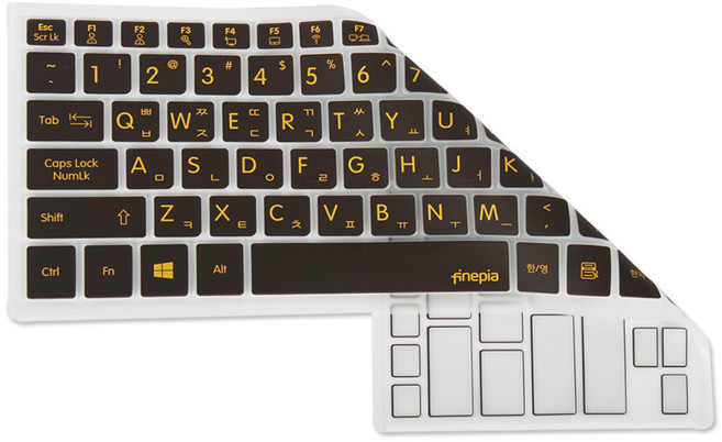 파인피아 갤럭시북 이온 NT950XCR-A38A 문자 인쇄 키스킨, B타입 초코, 1개