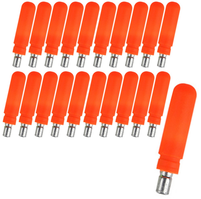 HANMAELIGHT 日夜兩用超小型超輕量電子夜光棒 橘色, 21個