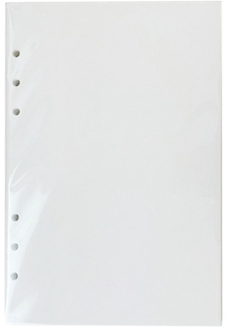 A5 貼紙簿 雙面離型紙 6孔打孔 活頁, 單一顏色, 40張