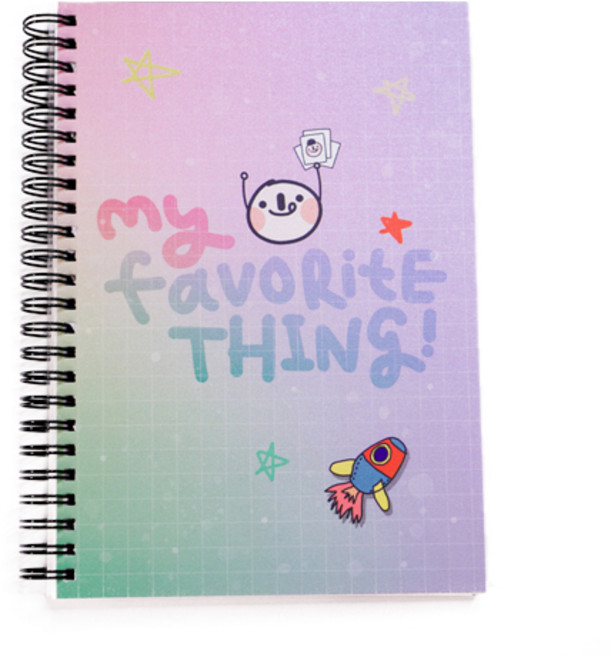 A5 크라프트 양면이형지 스티커북, 우주선, 40매, 1개