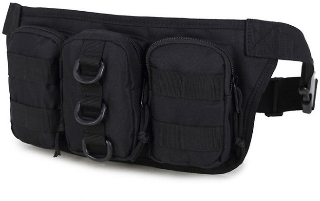 잇츠온 3포켓 힙색, 블랙, 1개