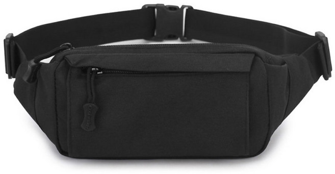 잇츠온 여행용 미니힙색, 블랙, 1개