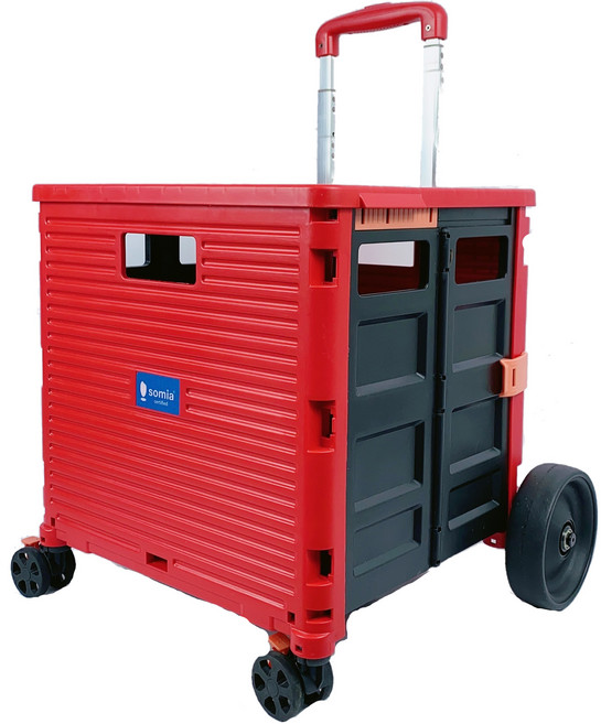 소미아 만능 접이식 캠퍼 카트, 레드, 1개