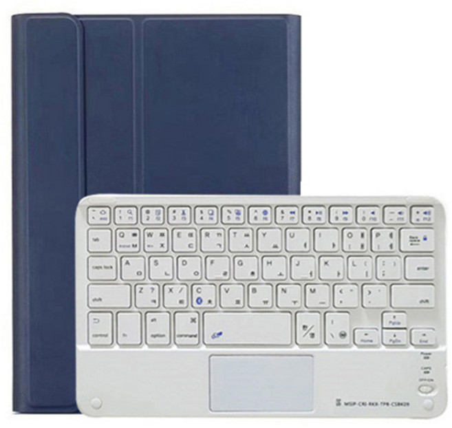 터치패드 블루투스 키보드 태블릿PC 케이스, 네이비콤비