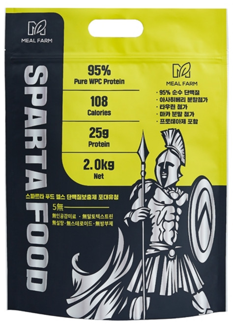 밀팜 스파르타푸드 WPC 헬스 프로틴 단백질보충제 포대유청, 2kg, 1개