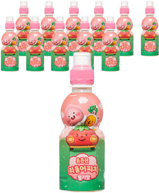 카카오프렌즈 키즈음료 리틀어피치 딸기맛, 245ml, 12개