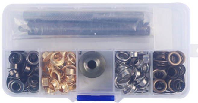 아일렛 4색 기구세트 가죽공예용품, 혼합색상, 1세트