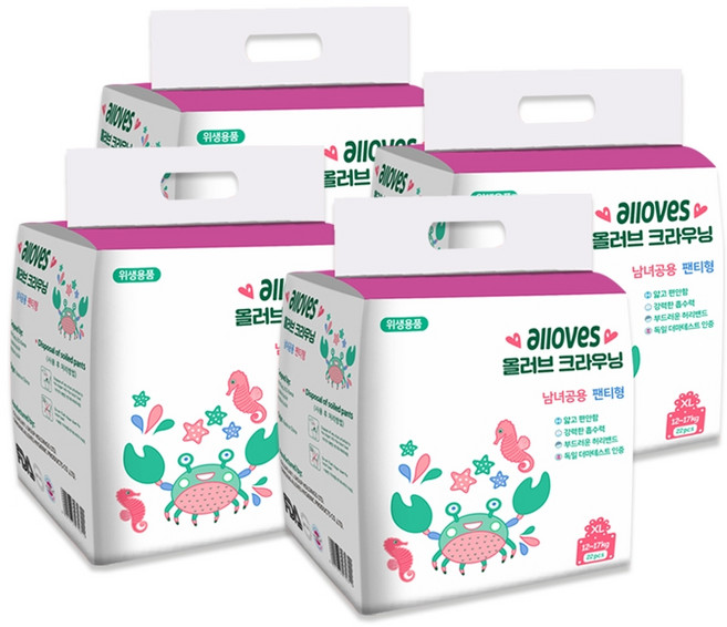 올러브 크라우닝 팬티형 기저귀, 특대형(XL), 88매