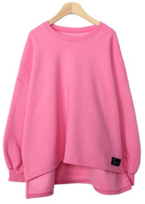 메르조 루즈 기모 라벨 맨투맨 T5597K0B