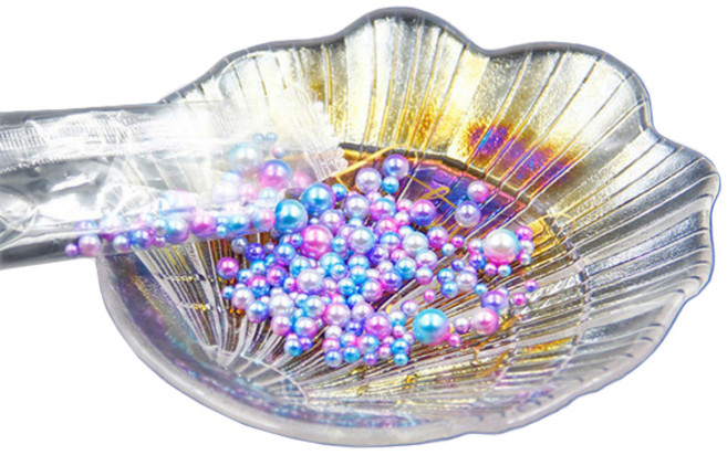 펄 진주 구슬 100p, 머메이드 블루, 1세트