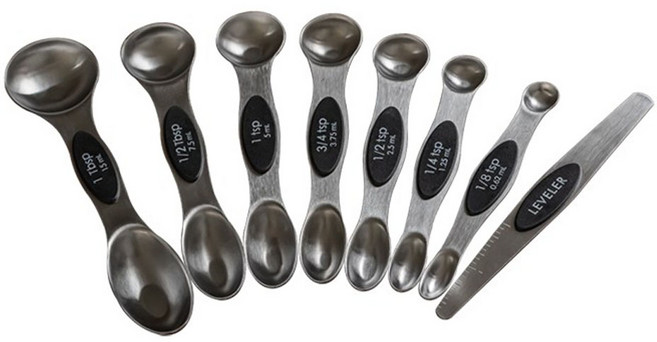 칼딘 레벨러 마그네틱 계량 스푼 8종 세트, 1세트