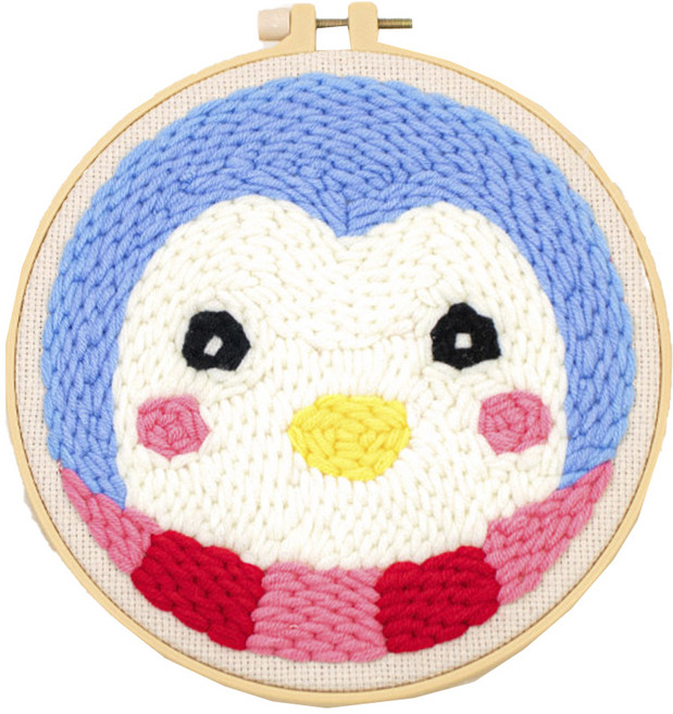 아트조이 DIY 펀치니들 자수 키트, 꼬마 펭귄, 1개