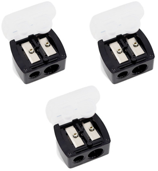 버블톡 미용 펜슬깎이 3P, 혼합색상, 3개